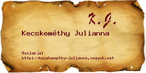 Kecskeméthy Julianna névjegykártya