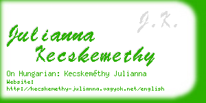 julianna kecskemethy business card