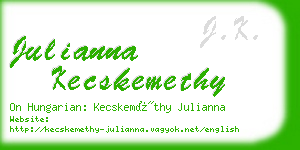 julianna kecskemethy business card